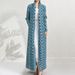 Cross-border Muslim Robe, Middle Eastern Women's Clothing, 2024 New Issey Miyake Style, Printed Loose Plus-size_ecoleips.com