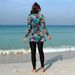 Muslim Swimsuit Conservative Long Sleeve Long Pants Swimwear Set 2025 Print Splicing European Fashion Women's Swimsuit Cover Up_ecoleips.com