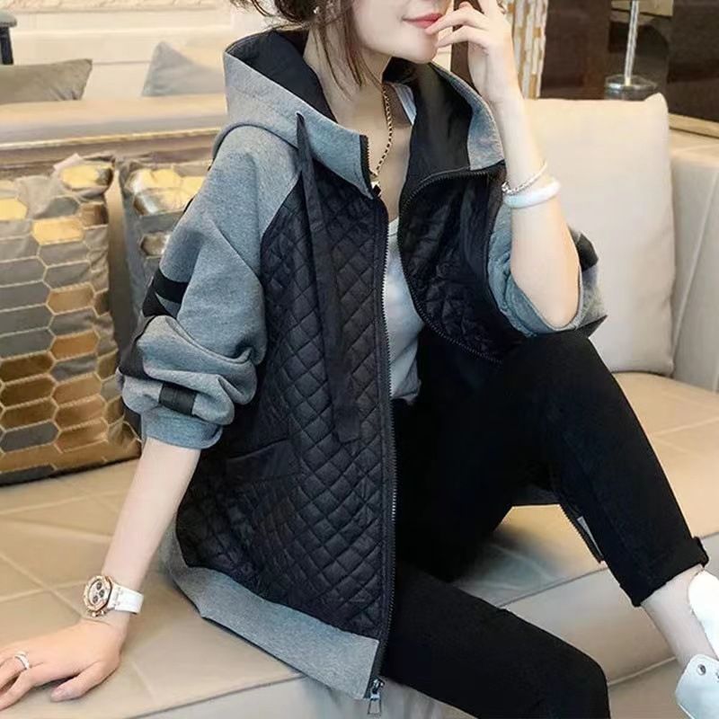 Women’s Clothing Jacket women autumn short style fashion splicing loose casual baseball jacket top jacket women's spring and autumn_ecoleips.com
