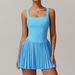 Women’s Clothing Two Piece Tennis Skirt Bottoming Anti Exposure Fitness Pocket Pleated Skirt Sports Dress_ecoleips.com