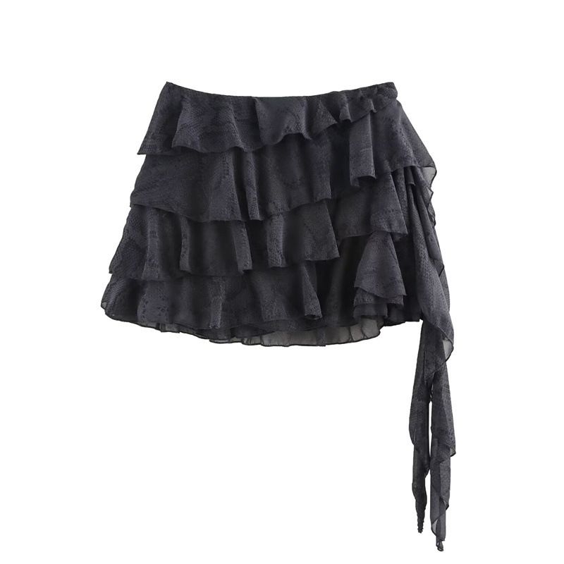 Verve Z2025 New Style Women's Ruffled Layered Decorative Mini Skirt5063950_ecoleips.com