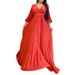 C8478 European And American Women's Clothing 2022 New V-neck Sexy Pleated Long Gown Cross-border Dress_ecoleips.com