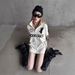 Summer Women's Sexy Loose Polo Shirt European And American Street Style Letter Embroidered Short Sleeve T-Shirt 2025_ecoleips.com
