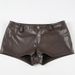 2025s Street Style Spring Autumn Girl Fashion New Sexy Leather Ultra Shorts Low Waist Tight Bodycon Hot Pants_ecoleips.com