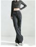 K Micro Pull Work Pants Women's New Retro Outdoor Loose Wide Leg Slimming Casual Pants_ecoleips.com
