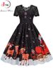 Lace Christmas Dress Women Short Sleeve 50S 60S Vintage Party Costumes Elegant High Waist Xmas Evening Costume Clothes_ecoleips.com