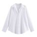 Women's Clothing Summer Cotton Loose Casual Long Sleeved Oxford Shirt_ecoleips.com