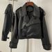Women's Leather Jacket - Trendy Biker Style Coat With Zipper & Pockets, Loose Fit, Black & Burgundy, XS/S/M/L_ecoleips.com