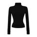 Tencel Women's High Neck Slim Fit Long Sleeve T-Shirt – Soft, Breathable & Versatile Basic Top For Everyday Elegance_ecoleips.com