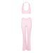AD395 Cross-Border Halter Neck U-Neck Tank Top Women's Yoga Set With Ruched Butt-Lift Tight Pants For Sports And_ecoleips.com