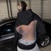 Women's Fashion Hooded Sweatshirt See-through Mesh Splicing Long Sleeve Sexy Style Autumn Winter Clothing European American_ecoleips.com
