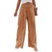 Suitable For All Seasons High Waist Casual Cotton Linen Loose Spring Summer Women's Straight Leg Hot Selling Long Pants_ecoleips.com