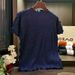 Women's Clothing Stand Collar Pleated One Piece Fold Sun Embossed T Shirt Pullover Solid Color Short Sleeved Top Classic Heavy Embroidery Style_ecoleips.com