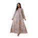 NC182 Women's Elegant Embroidered Sequined Long Dress Textured Full Skirt Sophisticated Style Muslim Fashion_ecoleips.com