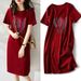 A Summer Loose And Trendy Printed Korean-style Simple And Casual Round-neck Dress For Pregnant Women_ecoleips.com
