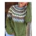 Women's Chunky Knit Sweater - Thick Jacquard Pullover (White/Green/Sunflower/Azure/Pink/Blue, S-5XL, Winter & Autumn Essential)_ecoleips.com