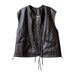 Yanshuang PU For Women, Autumn French Design Sense Plaid Lined Sleeveless Leather Vest H9863_ecoleips.com