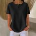 Fashionable Round Neck Waffle 2026 Summer Solid Color Loose Casual Hoodie_ecoleips.com