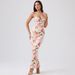 2024 European And American Cross-border Summer New Slim-fit Sexy Printed Slit Casual Dress Foreign Trade Wholesale_ecoleips.com