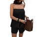 DiYun European American Minimalist Elegant Style Tube Top And Shorts Two-Piece Women's Set 2026 Summer_ecoleips.com