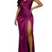 Elegant High-Waisted Evening Dress, Sleeveless Cocktail Party Gown With Thigh Slit For Summer Vacation_ecoleips.com