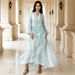 Elegant Floral Beaded Loose Pullover Dress MT559 Women's Fashion Robe Ethnic Style Cross Border Foreign Trade_ecoleips.com