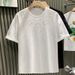 Women's Clothing Fashion Light Luxury T Shirt Short Sleeve Star Hot Diamond High End Niche Half Sleeved T Shirt_ecoleips.com