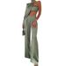 European And American Women's Clothing Elegant Halter Neck Oblique Shoulder Tube Top Sexy Navel Exposed Wide Leg Pants Suit_ecoleips.com