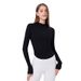 Women's Slim Waist Half Zip Long Sleeved Yoga Suit Fitness Top Pilates Training Cover Up For Autumn Polyester_ecoleips.com