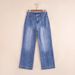 Fashionable European And American Cross-border Solid Color High-waisted Pleated Vintage Denim Flared Pants, New Summer_ecoleips.com