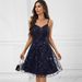 Sexy Backless Sequined Dress Short Skirt Women's Clothing Small Dress_ecoleips.com