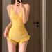 New 2026 Women's One Piece Swimsuit Slimming Conservative Long Sleeved Cover up Hot Spring Dopamine_ecoleips.com