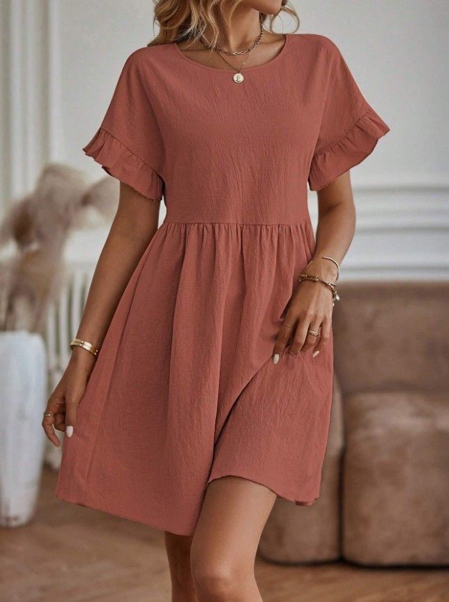 Women's Clothing Hot Sale V Neck Button Sleeveless Vest Slit Cotton And Linen Dress_ecoleips.com