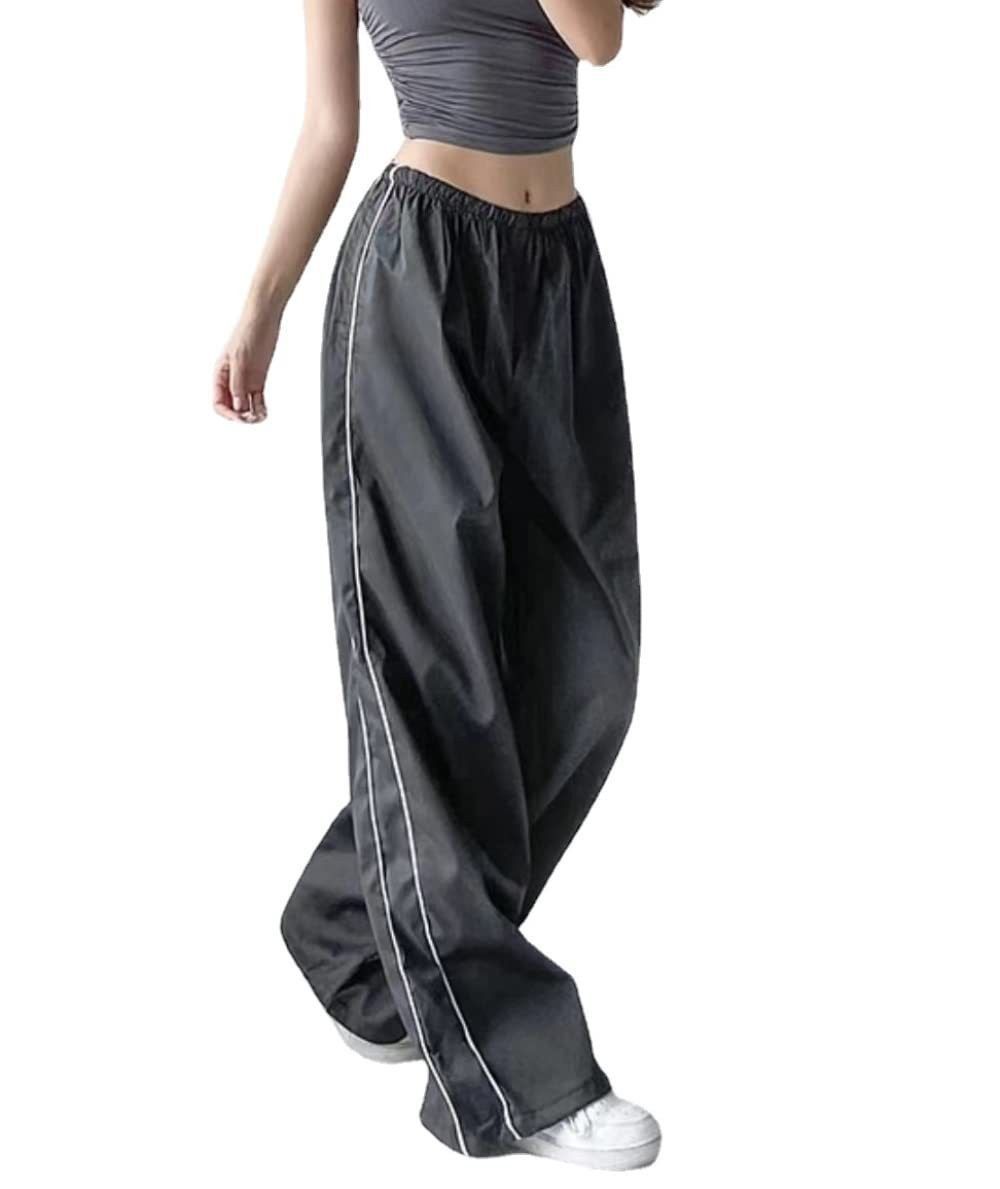 Women's Clothing Women's Trendy Unique Drawstring Sports Pants Multi Color Casual Elastic Waist Loose Fit European American Fashion_ecoleips.com