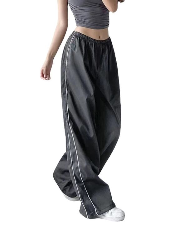 Women's Clothing Women's Trendy Unique Drawstring Sports Pants Multi Color Casual Elastic Waist Loose Fit European American Fashion_ecoleips.com