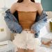 Cross-border Bestseller: Ruched Backless Camisole With Chest Pads, Women's Lace Wrap-around Slim-fit Tube Top_ecoleips.com