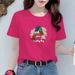 Women's Casual Short Sleeve T-Shirt - 100% Cotton Oversized Fit, Trendy Letter Print, Breathable & Comfortable Summer Top (Multiple Colors & Sizes)_ecoleips.com