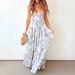 Women's Clothing Summer Women's Sleeveless Backless Elegant Suspender Dress Print For Formal & Casual For Women_ecoleips.com