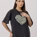 2024 Summer New Short Sleeve T-Shirt For Women, Washed Vintage Design, Printed Student Wear, Loose Mid-Length Top_ecoleips.com