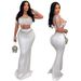 Women's Clothing New Fashion Sling Short Hot Diamond Top With Slim Hip Skirt_ecoleips.com