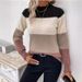 Women’s Color-Block Knit Sweater – Oversized Round Neck Long Sleeve Pullover | Cozy & Stylish (S-XL)_ecoleips.com