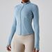 Women's Warm plus Velvet Yoga Sports Jacket Long Sleeved Slim Fit Fitness Clothes Tops for Autumn Winter_ecoleips.com