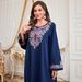 Elegant Floral Beaded Long Robe for Women Embroidered Ethnic Style Dress with Loose Fitting Long Sleeves New Cross Border Foreign Trade Formal Wear_ecoleips.com