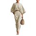 Elegant Women's Batwing Sleeve Fashion Top for Independent Amazon Website 2026 Cross Border European And American Style Regular Fit Spring/Autumn Summer_ecoleips.com