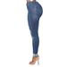 European And American Foreign Trade Cross-border High-waisted Stretch Ripped Slim-fit Women's Jeans_ecoleips.com
