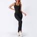 Bosun Knitted Seamless Yoga Jumpsuit With Chest Pads Ribbed Sports Wear Fitness Strength Training One-piece_ecoleips.com
