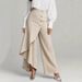 Women's Loose Casual Fashionable Denim Pants Button Down Long Hem Solid Color Genuine New_ecoleips.com