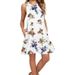 2025 Summer European And American Loose Casual Women's Floral Print Strap Dress Mid-Length Skirt 3D Digital Printing_ecoleips.com