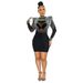 Women's Clothing Polyester Net Party Dress Hot Diamond Chain Tassel Splicing Dress Plus Shoulder Cotton_ecoleips.com