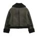 Women's Clothing Women's Double Sided Jacket Loose Long Sleeved Deerskin Motorcycle Jacket_ecoleips.com